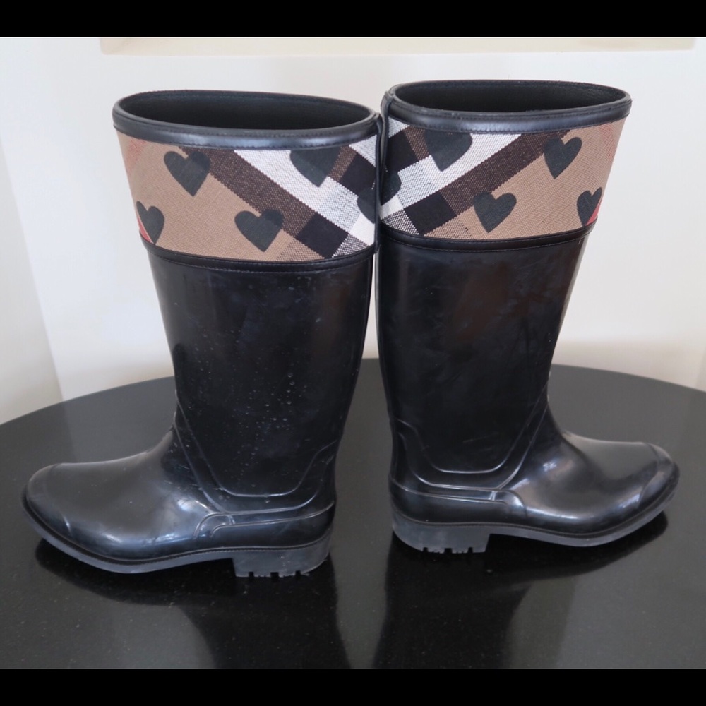 Burberry rain boots